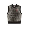 ICECREAM Pre-Spring '24 Knitwear | Houndstooth Knitted Vest - Black And White