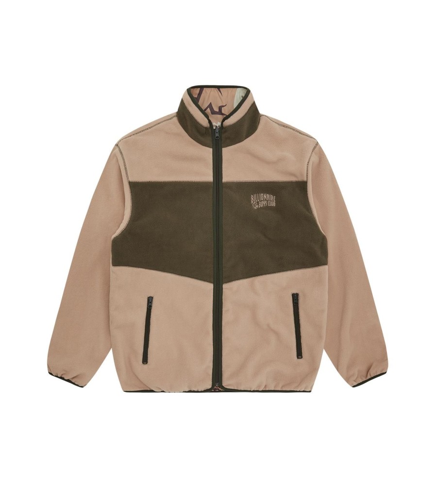 Billionaire Boys Club Spring '24 Outerwear | Pull Out Shell Fleece Zip Through - Sand/Camo