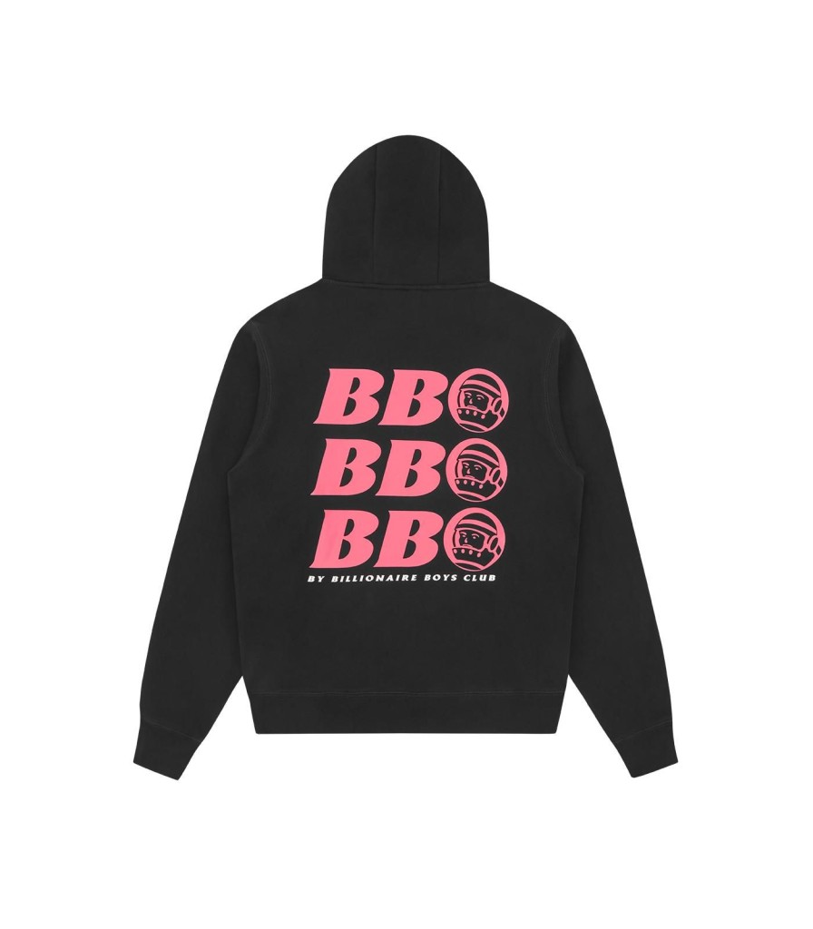 BB ASTRO Hoodies | Bb Astro Repeat Logo Popover Hood - Black/Pink