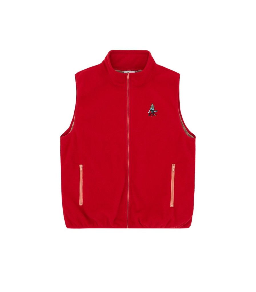 ICECREAM Spring '24 Outerwear | Fleece Vest - Red