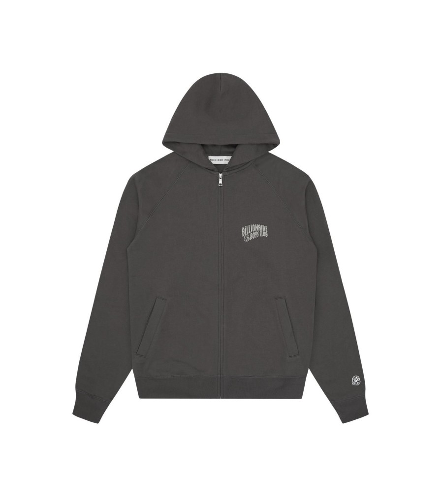 Billionaire Boys Club Classics Hoodies | Small Arch Logo Zip Through - Space Grey