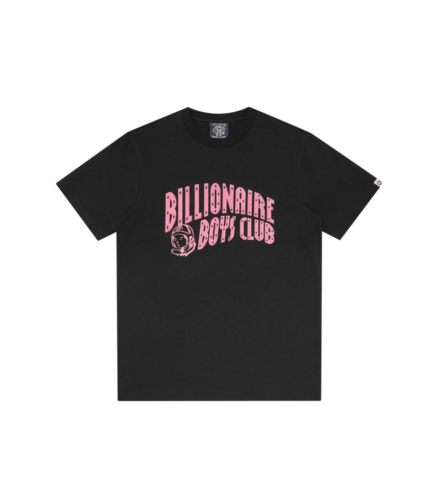 SELFRIDGES GLITTER PACK T-Shirts | Glitter Arch Logo T-Shirt - Black/Pink