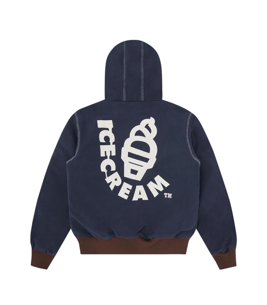 ICECREAM Spring '24 Outerwear | Hooded Work Jacket - Navy