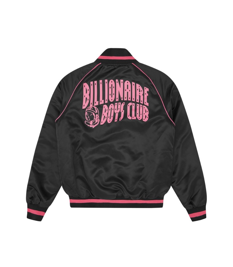 SELFRIDGES GLITTER PACK Outerwear | Satin Bomber Jacket - Black/Pink