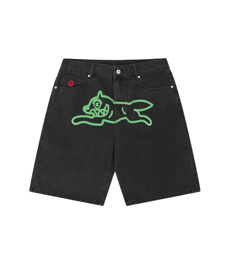 ICECREAM EU EXCLUSIVE Shorts | Running Dog Denim Shorts - Black