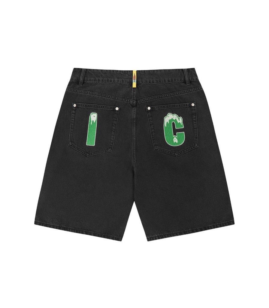 ICECREAM EU EXCLUSIVE Shorts | Running Dog Denim Shorts - Black