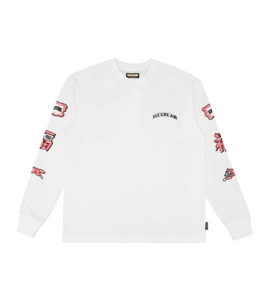 BBC ICECREAM: YEAR OF THE DRAGON T-Shirts | Best Wish Icecream L/S Tee - White