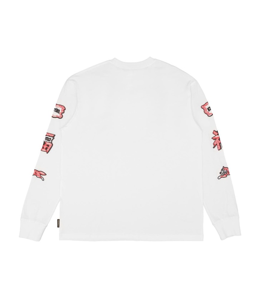 BBC ICECREAM: YEAR OF THE DRAGON T-Shirts | Best Wish Icecream L/S Tee - White