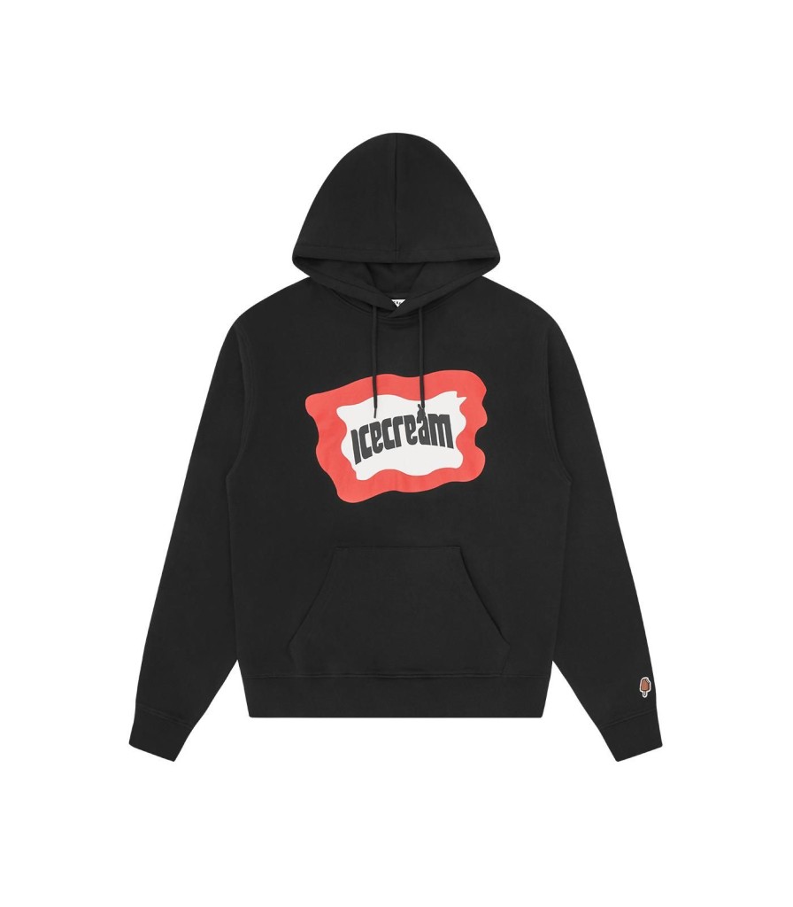 ICECREAM EU EXCLUSIVE Hoodies | Splatter Popover Hood - Black