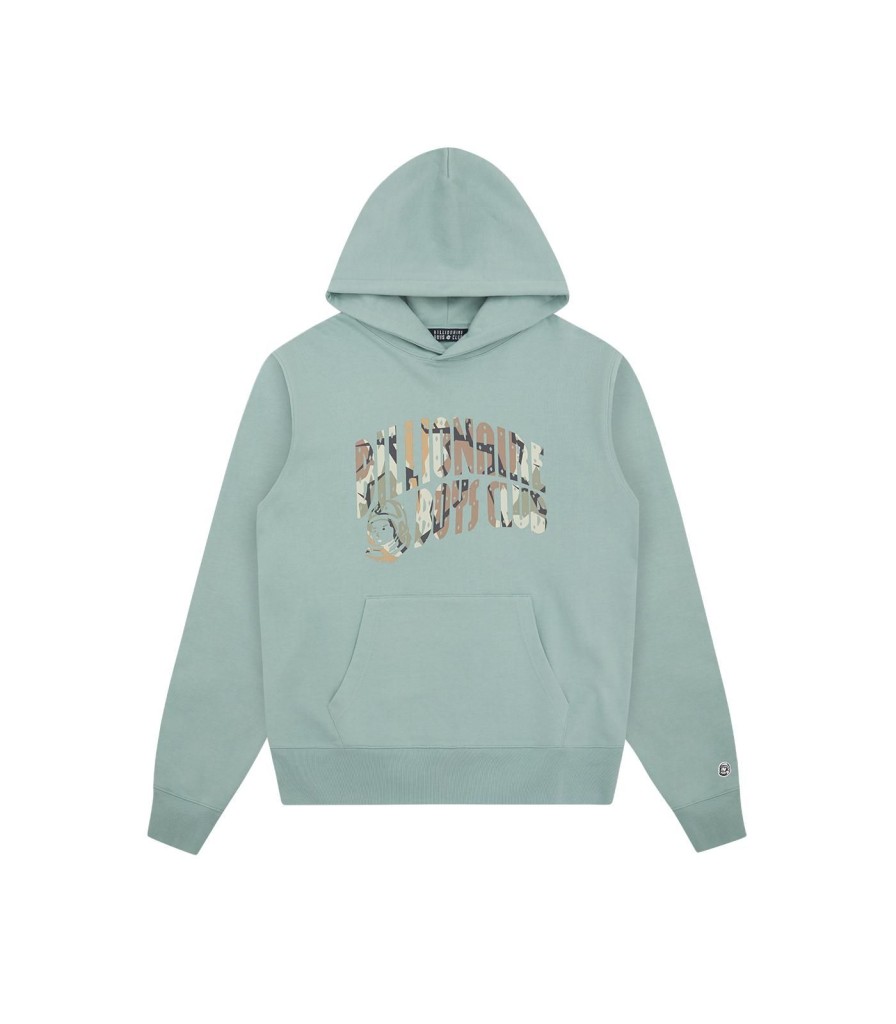 Billionaire Boys Club Spring '24 Hoodies | Camo Arch Logo Popover Hood - Sage