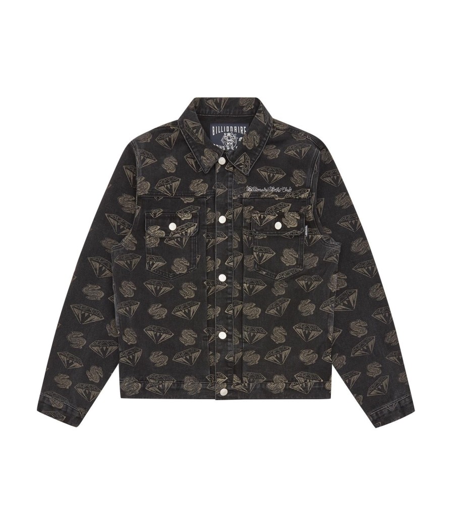 Billionaire Boys Club Pre-Spring '24 Outerwear | Diamonds & Dollars Denim Jacket - Black