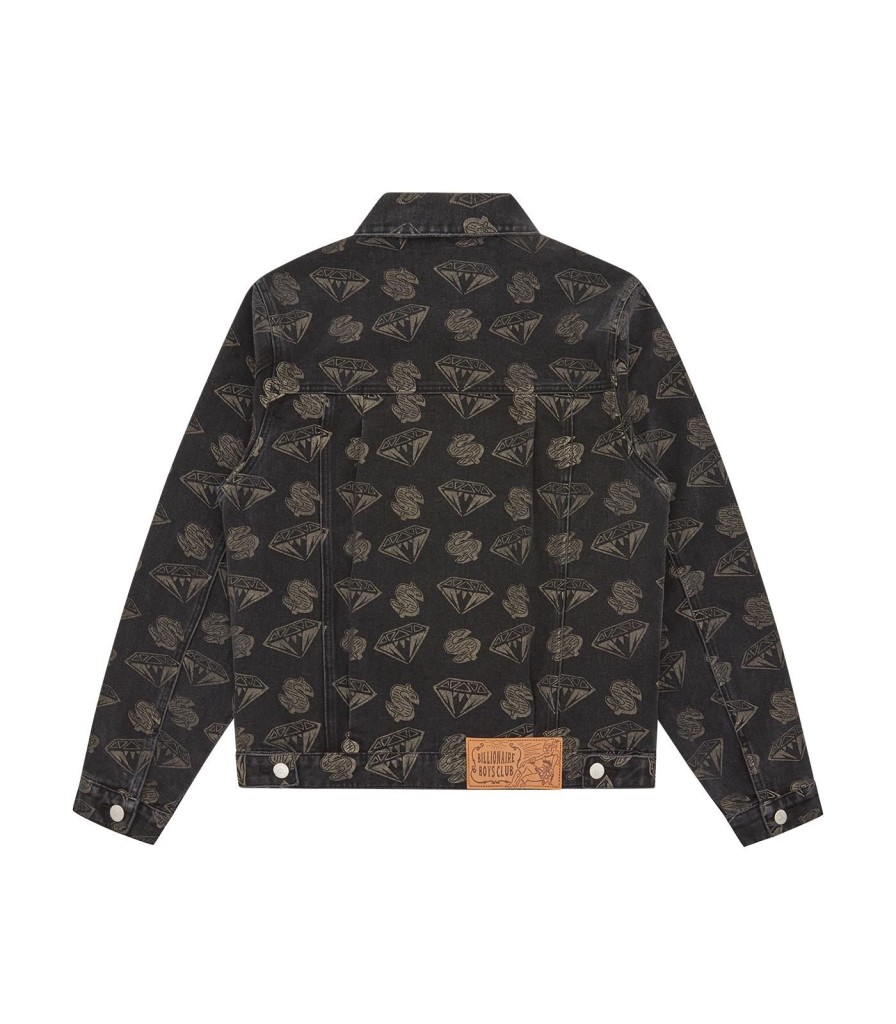 Billionaire Boys Club Pre-Spring '24 Outerwear | Diamonds & Dollars Denim Jacket - Black