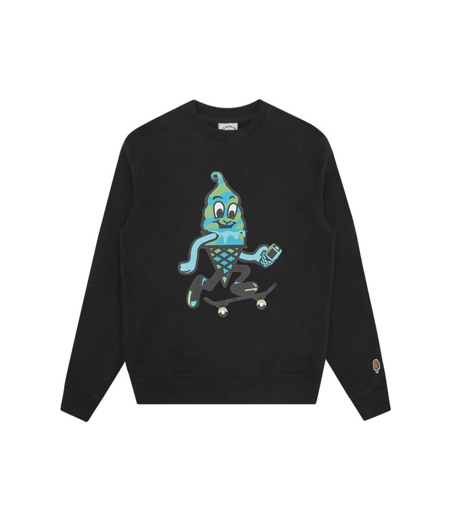 ICECREAM Spring '24 Sweatshirts | Team Eu Skate Cone Crewneck - Black