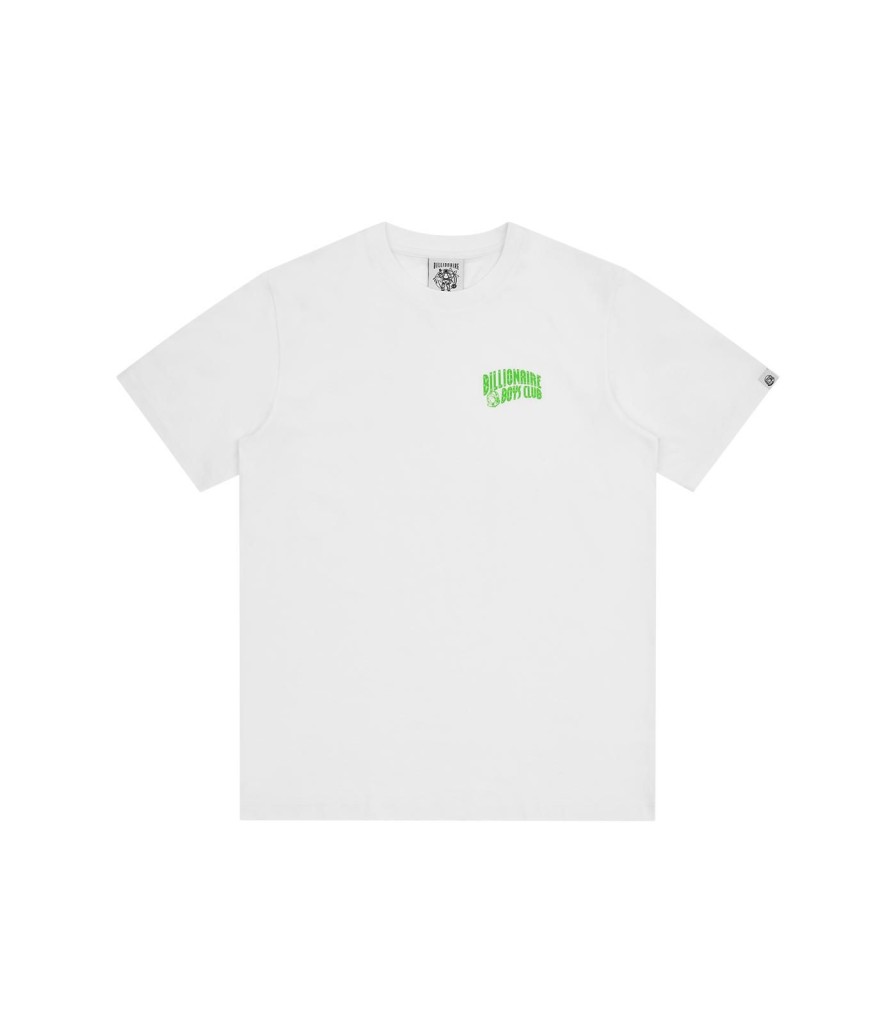 Billionaire Boys Club Classics T-Shirts | Small Arch Logo Highlighter T-Shirt - White/Green