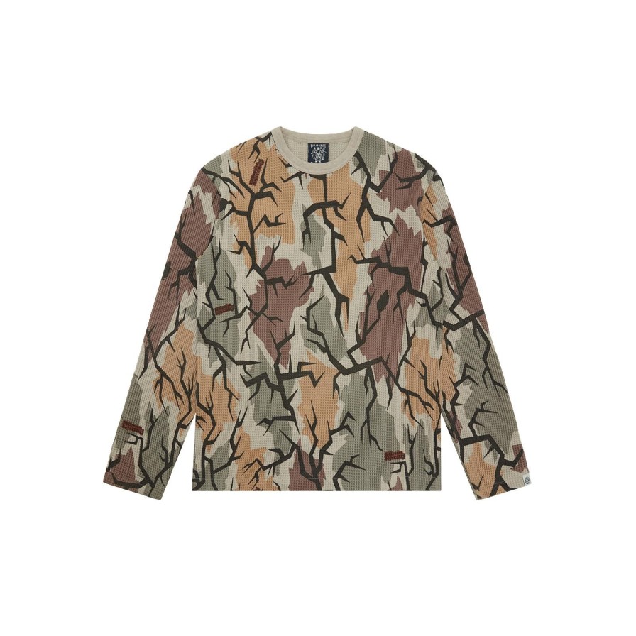 Billionaire Boys Club Spring '24 Longsleeve T-Shirts | Camo Waffle L/S T-Shirt - Multi Camo