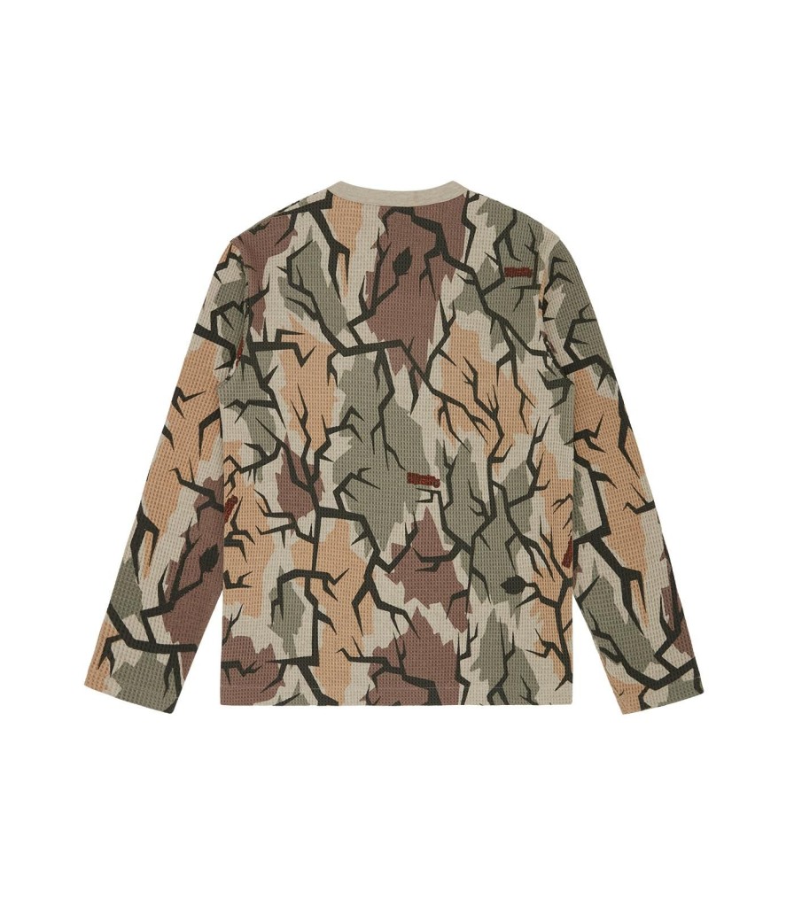 Billionaire Boys Club Spring '24 Longsleeve T-Shirts | Camo Waffle L/S T-Shirt - Multi Camo