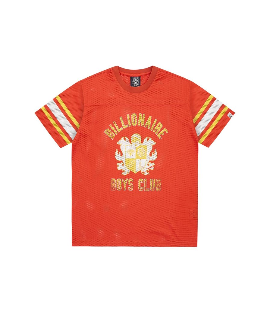 Billionaire Boys Club Spring '24 Shirts & Polos | Crest Logo Mesh Football Shirt - Orange