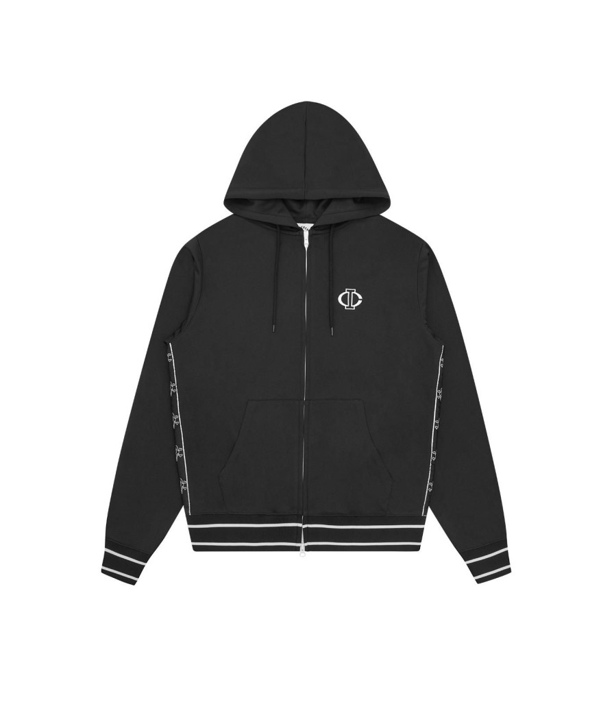 ICECREAM Spring '24 Hoodies | Cones & Bones Taped Track Top - Black