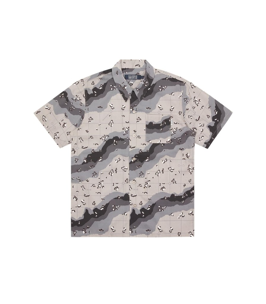 Billionaire Boys Club Pre-Spring '22 Shirts & Polos | Camo Bowling Shirt - Taupe