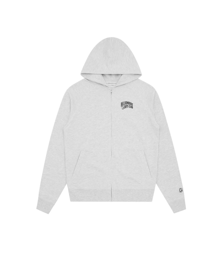 Billionaire Boys Club Classics Hoodies | Small Arch Logo Zip Through - Heather Ash