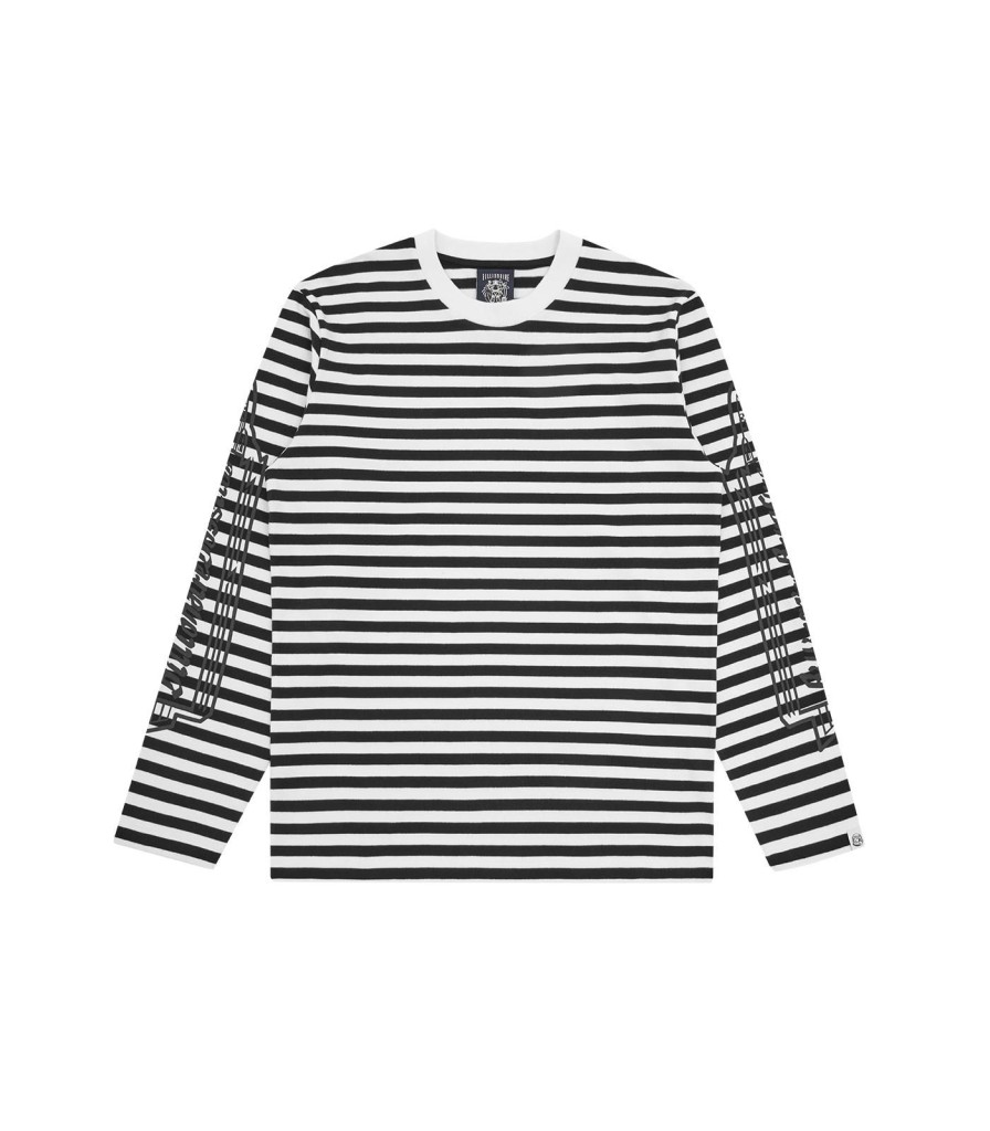 Billionaire Boys Club Spring '24 Longsleeve T-Shirts | L/S Stripe T-Shirt - Black/White