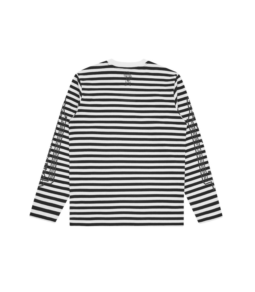 Billionaire Boys Club Spring '24 Longsleeve T-Shirts | L/S Stripe T-Shirt - Black/White