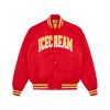 ICECREAM Pre-Spring '24 Outerwear | College Satin Bomber - Red