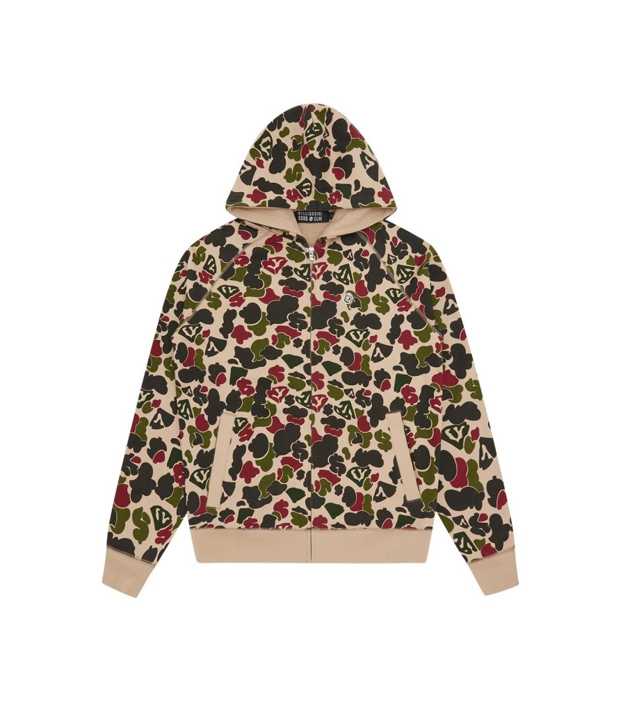 Billionaire Boys Club Pre-Spring '24 Hoodies | Duck Camo Zip-Through Hood - Multi Camo