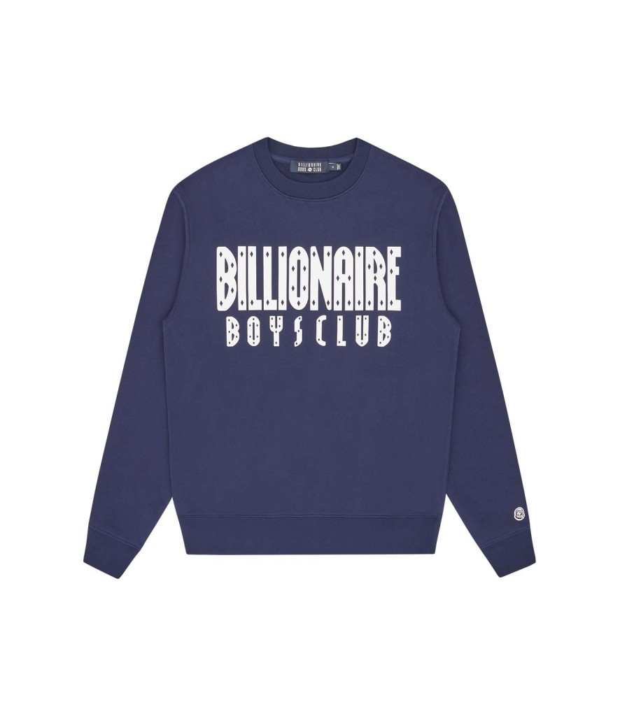 Billionaire Boys Club Classics Sweatshirts | Straight Logo Crewneck - Navy