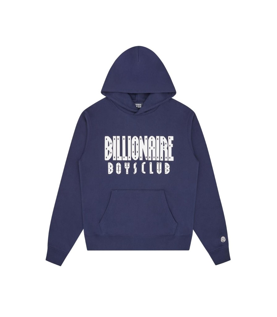 Billionaire Boys Club Classics Hoodies | Straight Logo Popover Hood - Navy