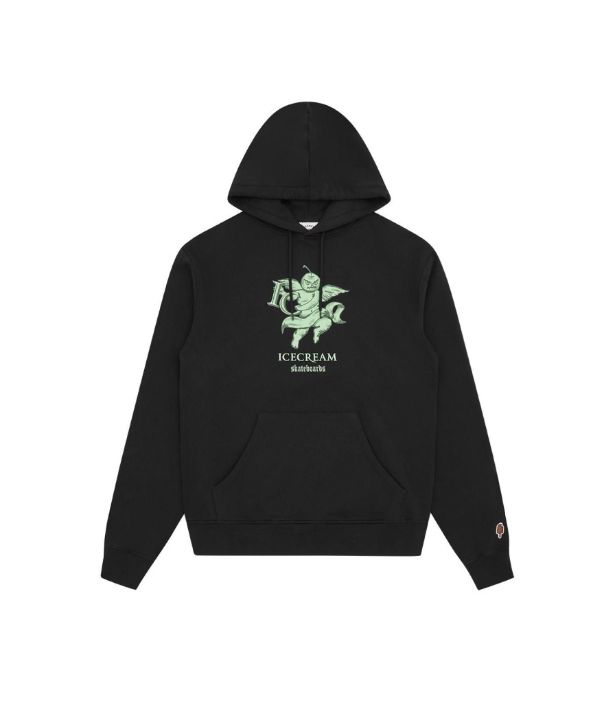 ICECREAM Pre-Spring '24 Hoodies | Cherub Popover Hood - Black