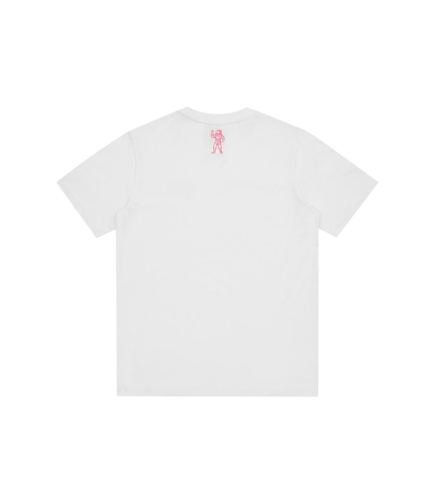 Billionaire Boys Club Classics T-Shirts | Small Arch Logo Highlighter T-Shirt - White/Pink