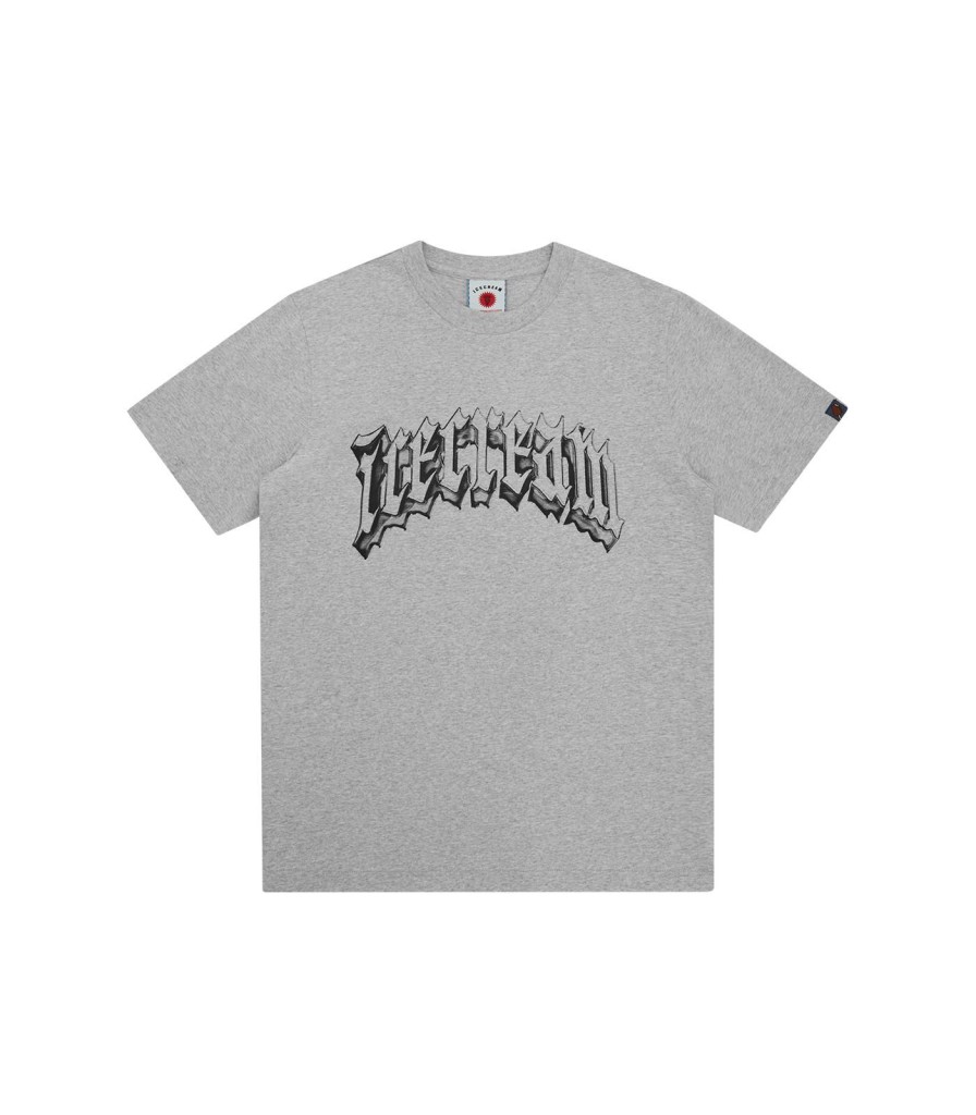 ICECREAM Spring '24 T-Shirts | Gothic College Logo T-Shirt - Heather Grey