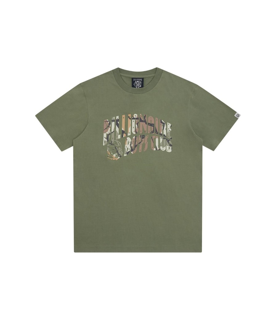 Billionaire Boys Club Spring '24 T-Shirts | Camo Arch Logo T-Shirt - Green