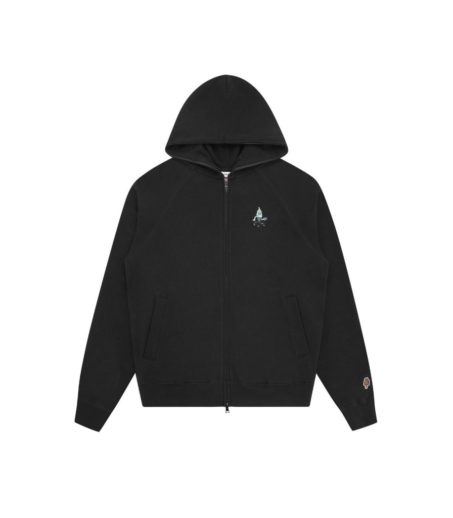 ICECREAM Spring '24 Hoodies | Team Eu Skate Cone Zip-Through Hood - Black