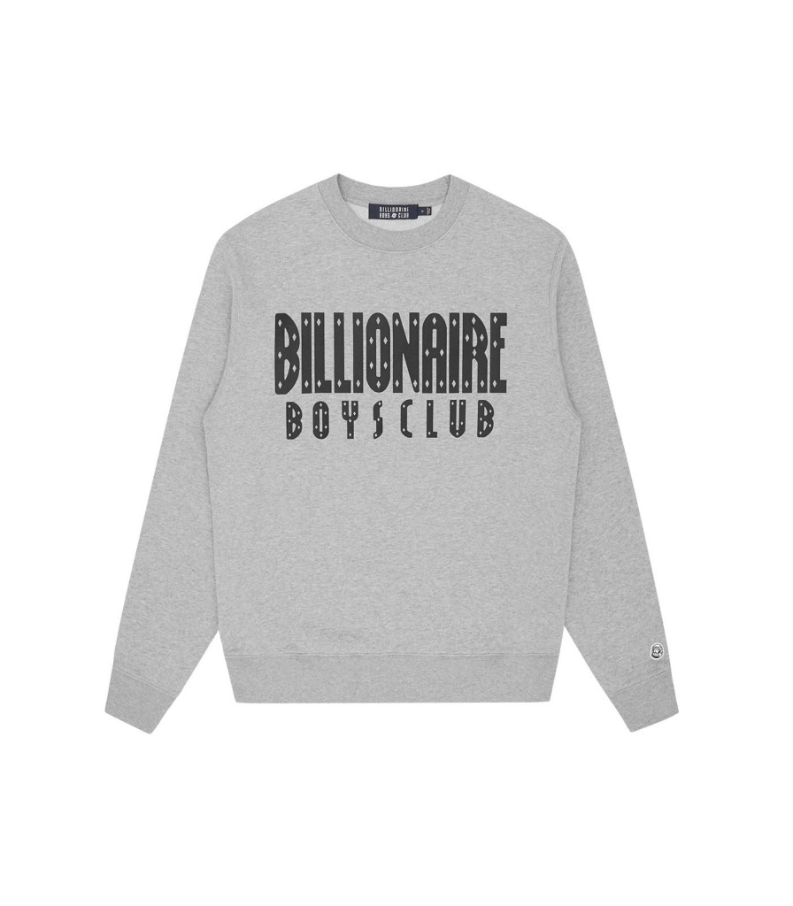 Billionaire Boys Club Classics Sweatshirts | Straight Logo Crewneck - Heather Grey