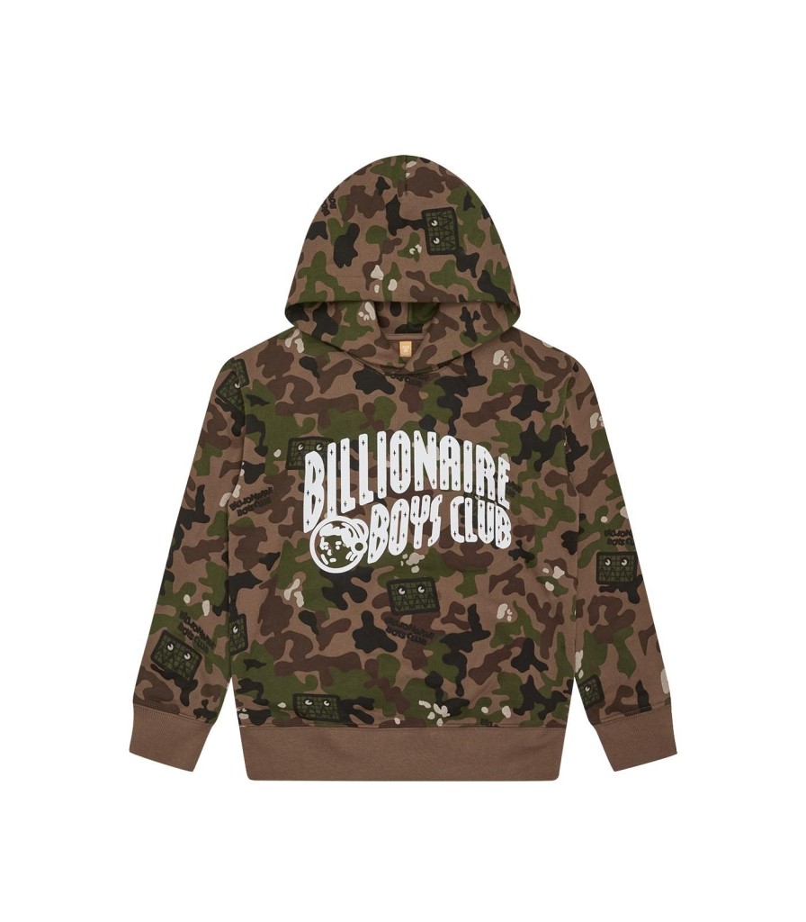 Billionaire Boys Club Kids Kids | Kids Camo Arch Logo Popover Hood - Brown Camo