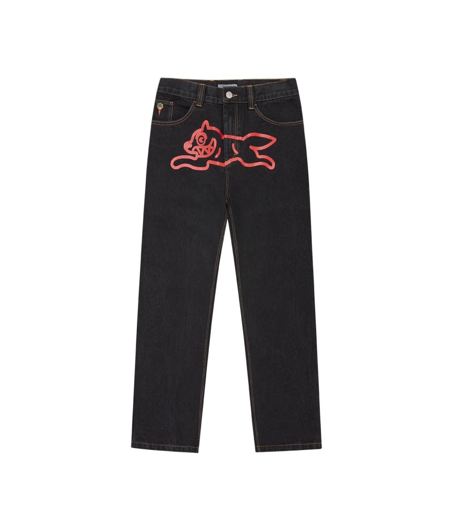 ICECREAM RUNNING DOG DENIM Denim & Pants | Running Dog Double Scoop Denim Pant - Black