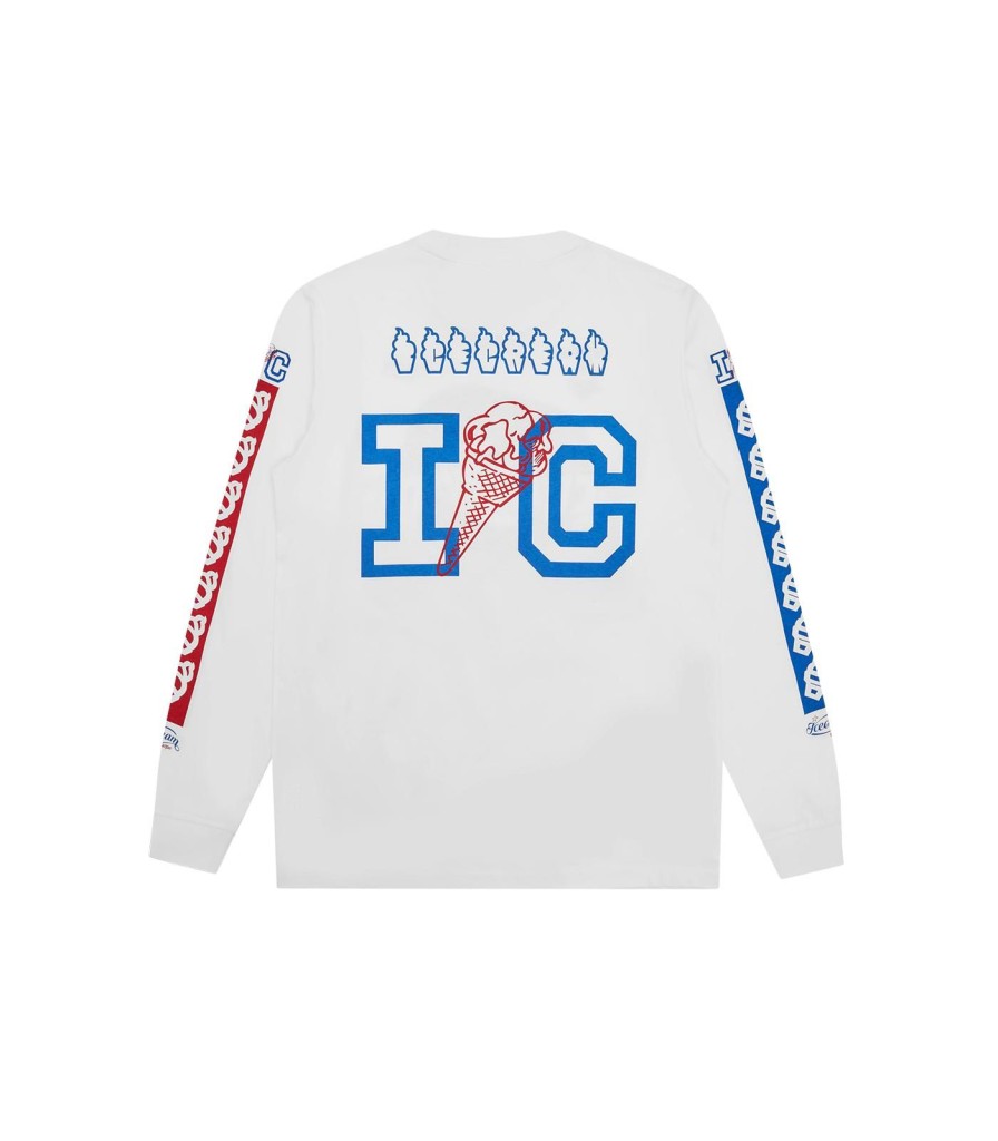 ICECREAM Spring '24 T-Shirts | Racing L/S T-Shirt - White