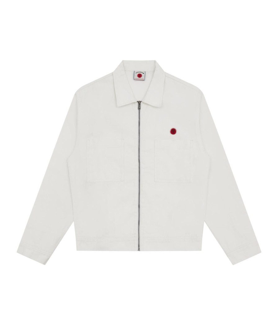 ICECREAM Spring '24 Shirts | Zip Denim Overshirt - White