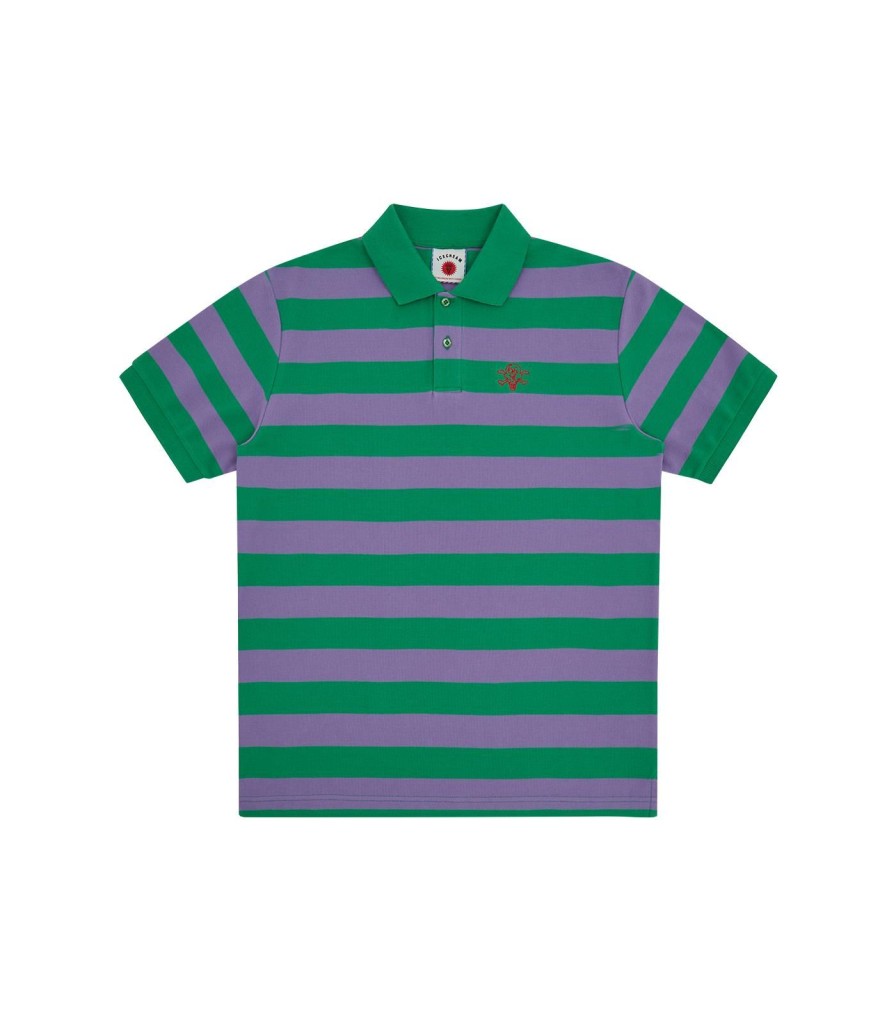 ICECREAM Spring '24 Shirts | Striped Polo - Green Stripe