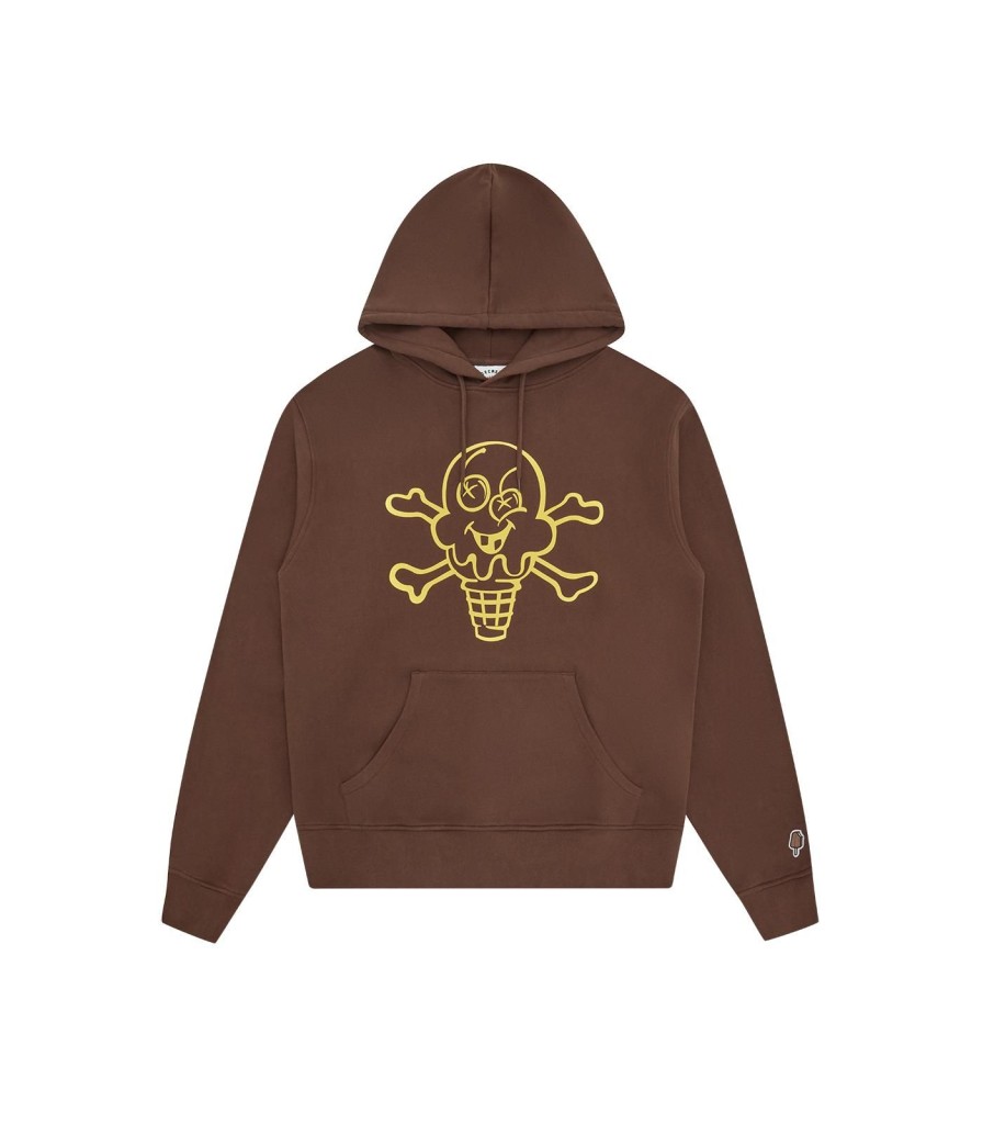 ICECREAM Spring '24 Hoodies | Cones And Bones Popover Hood - Brown