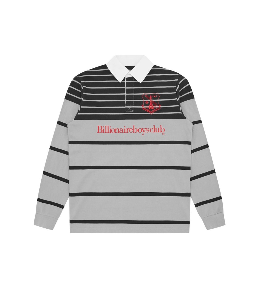 Billionaire Boys Club Pre-Spring '24 Shirts & Polos | Crest Rugby Shirt - Black/Grey