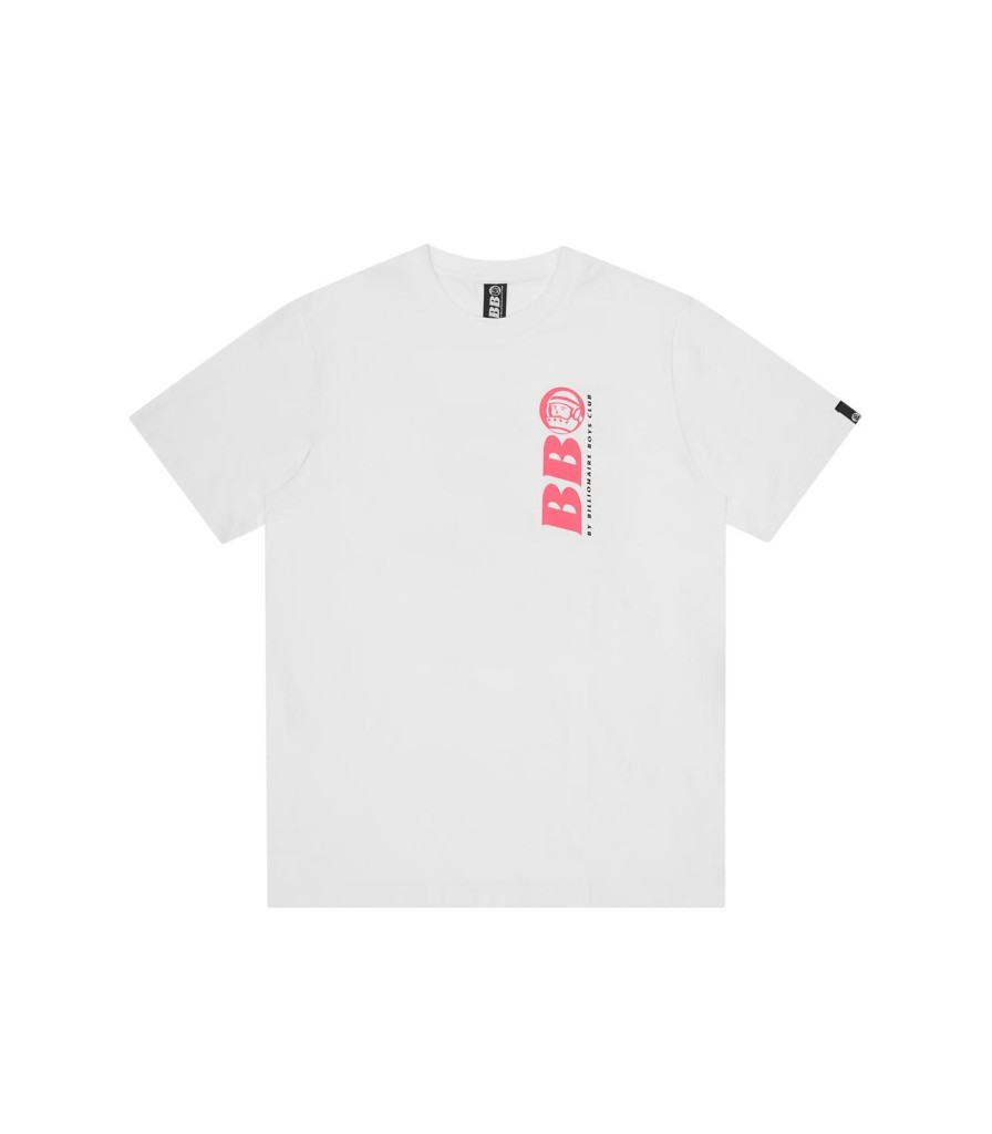 BB ASTRO T-Shirts | Bb Astro Repeat Logo T-Shirt - White/Pink Logo