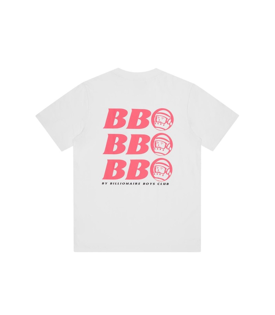 BB ASTRO T-Shirts | Bb Astro Repeat Logo T-Shirt - White/Pink Logo