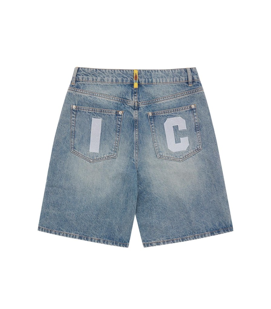 ICECREAM Spring '24 Shorts | Running Dog Denim Shorts - Washed Blue