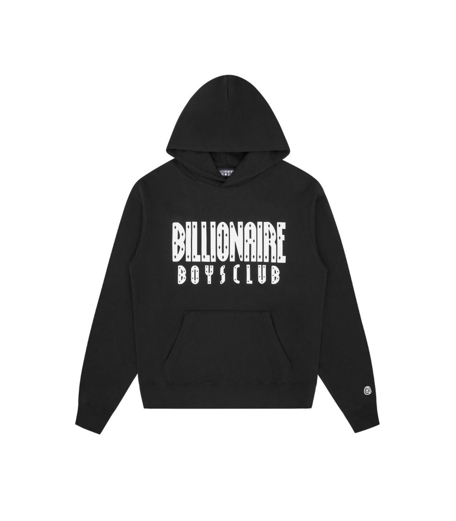 Billionaire Boys Club Classics Hoodies | Straight Logo Popover Hood - Black