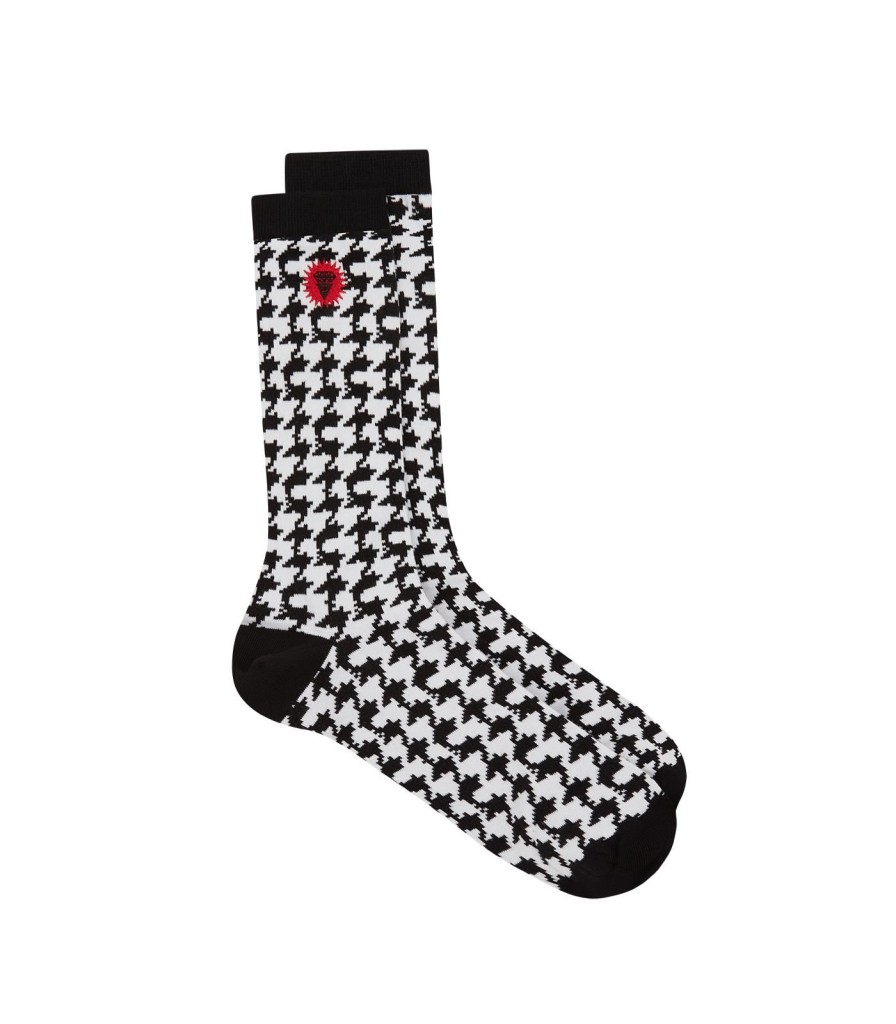 ICECREAM Pre-Spring '24 Accessories | Houndstooth Socks - Black/White