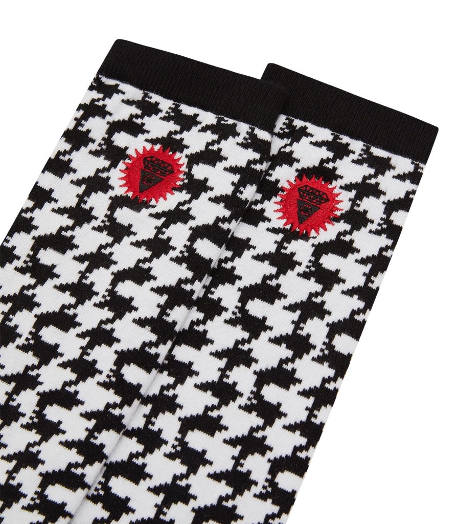 ICECREAM Pre-Spring '24 Accessories | Houndstooth Socks - Black/White