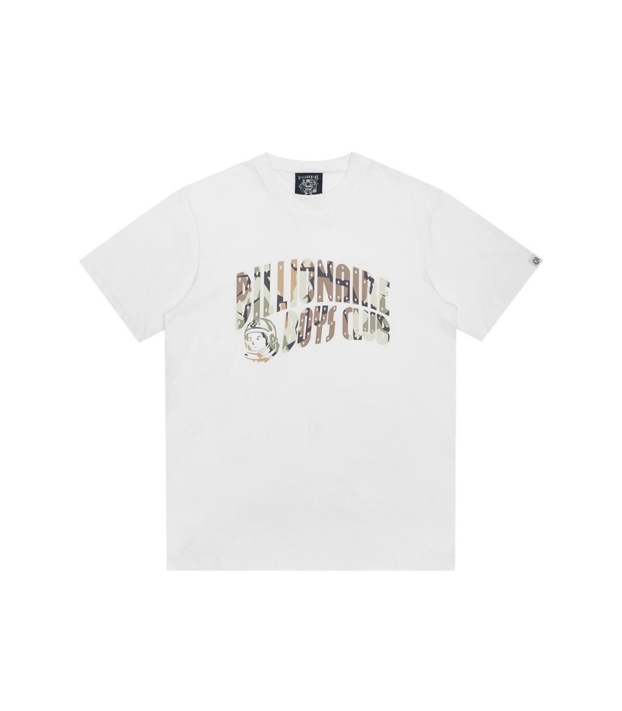 Billionaire Boys Club Spring '24 T-Shirts | Camo Arch Logo T-Shirt - White